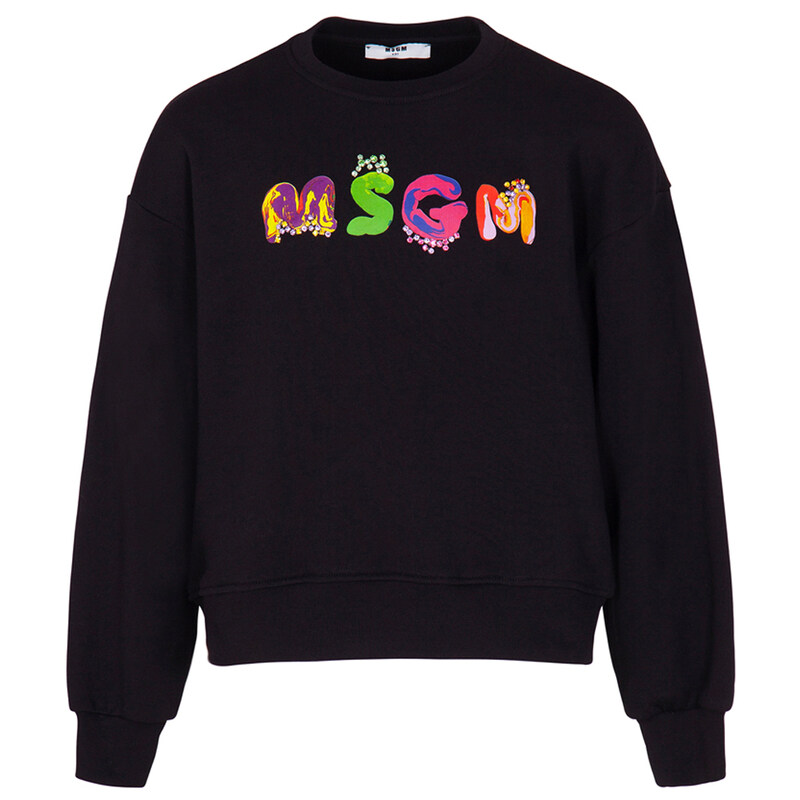 23FW 키즈 여성 큐빅 페인팅 맨투맨 F3MSJGSW090 110 - MSGM