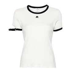 24SS 로고 자수 버클 티셔츠 124JTS117JS0070 0098 썸네일 1