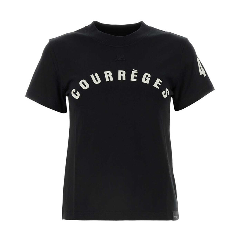 24SS 로고 스트레이트 티셔츠 124JTS006JS0112 9999 - Courreges