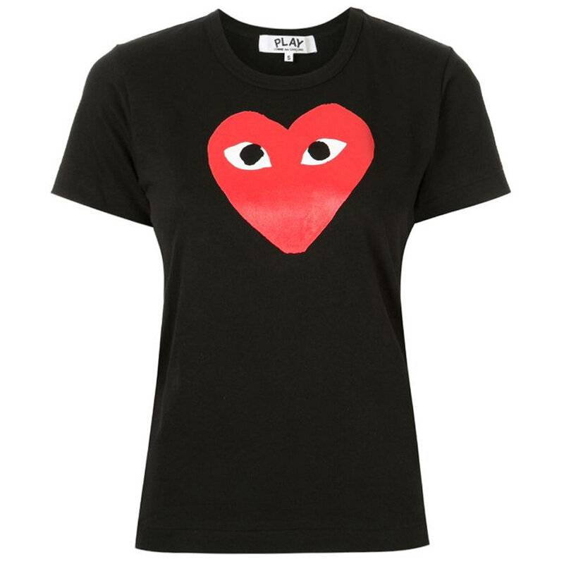 24SS 여성 레드 하트 프린트 티셔츠 AZ-T111-051-1 - Comme des Garcons
