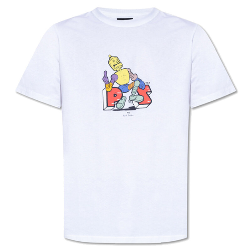24SS 로보트 프린팅 티셔츠 M2R 011R MP4444 01 - Paul Smith