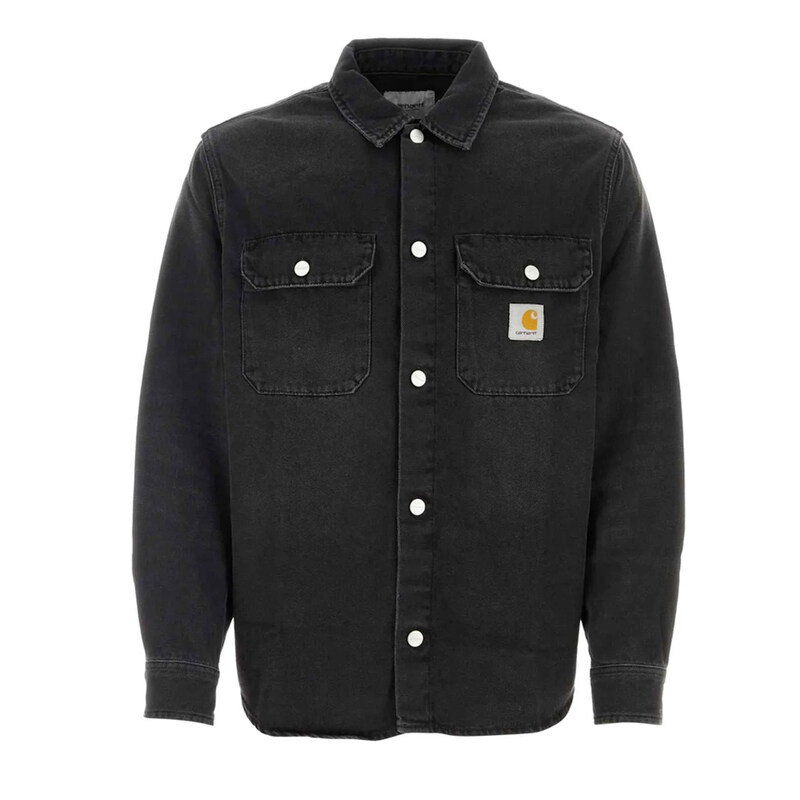 24SS HARVEY 로고 패치 셔츠 자켓 블랙 I033346 894L - Carhartt