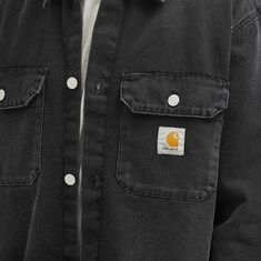 24SS HARVEY 로고 패치 셔츠 자켓 블랙 I033346 894L 썸네일 3