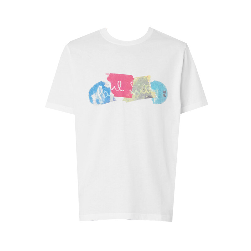 24SS 브로큰 보드 프린팅 티셔츠 M2R 011R KP3822 01 - Paul Smith