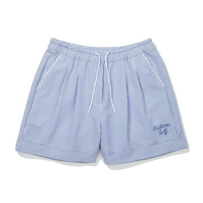 [밀라코/국내발송] 말본골프 시어서커 하프 팬츠 M5222PHP35SBL - Malbon