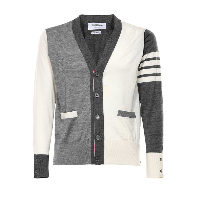 23FW 사선 펀믹스 클래식 가디건 MKC002F Y1014 982 - Thom Browne