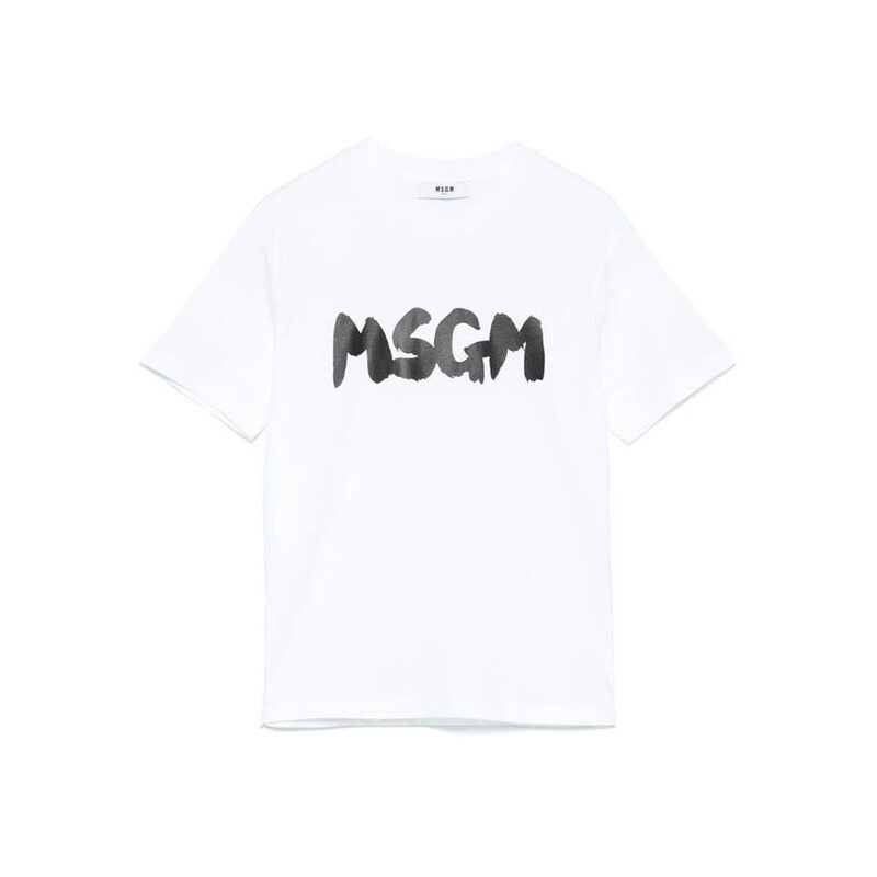 25SS 키즈 여성 로고 프린트 티셔츠 S5MSJUTH065 001 - MSGM