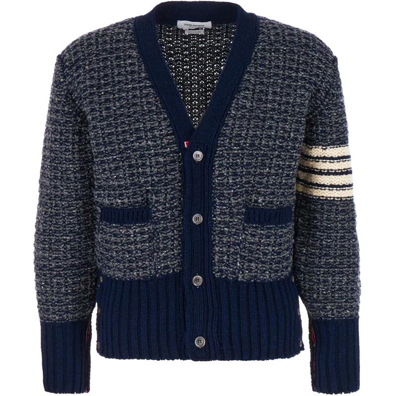 24SS 트위드 4바 모헤어 가디건 MKC510A Y1506 415 - Thom Browne