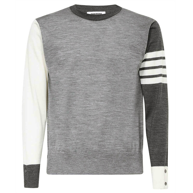 23FW 사선 펀믹스 클래식 니트 MKA002F Y1014 982 - Thom Browne