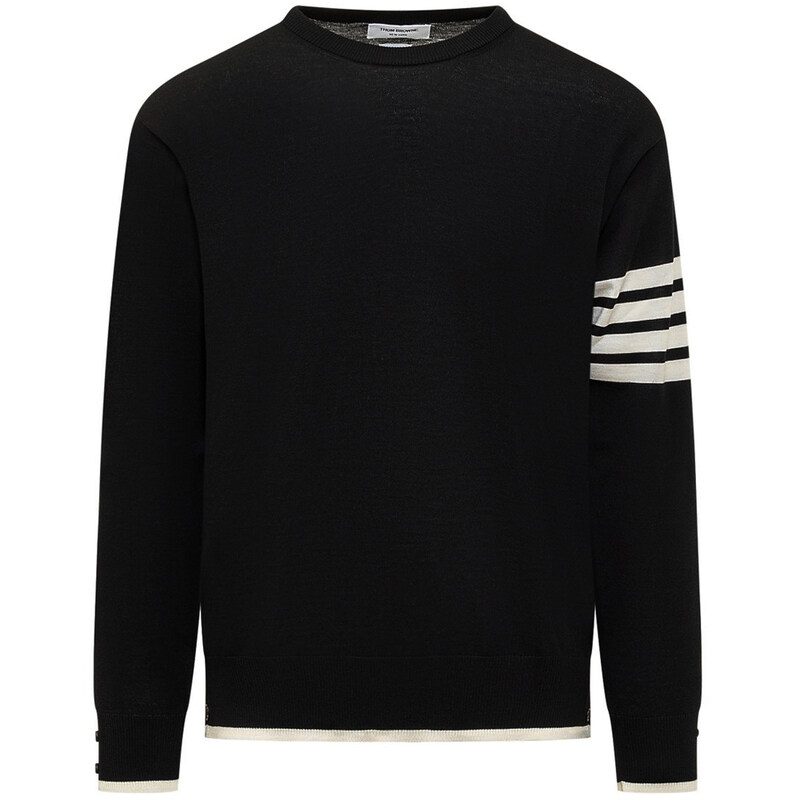 24FW 릴렉스핏 크루넥 풀오버 니트 MKA002D Y1014 001 - Thom Browne