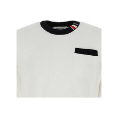 24FW 삼선 스트라이프 포켓 니트 MKA456A Y3017 100 썸네일 3