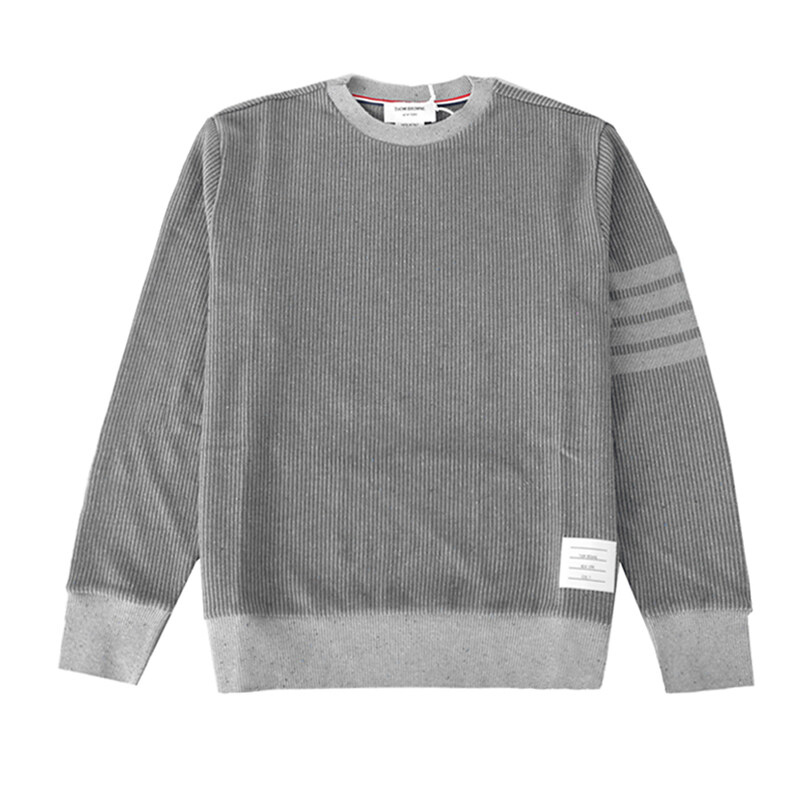 25SS 사선 루프백 크루넥 맨투맨 MJT429A J0142 035 - Thom Browne