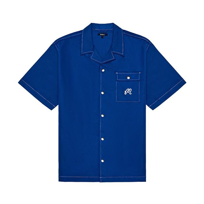 [밀라코/국내발송] 말본골프 망통 캠프 카라 셔츠 M5111LTS04BLU - Malbon