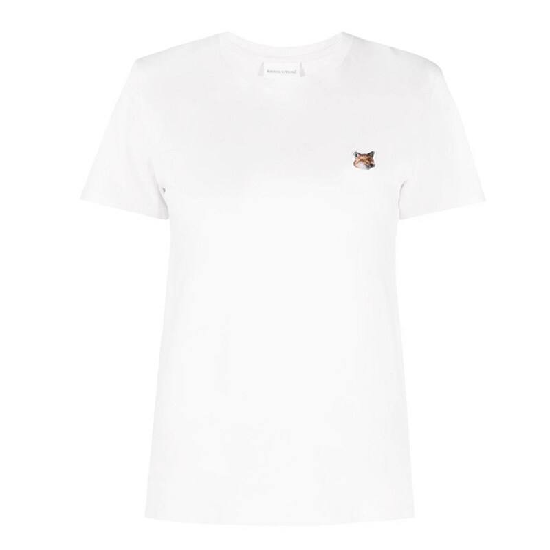 24FW 여성 폭스 헤드 패치 티셔츠 LW00105KJ0008 P100 - Maison Kitsune