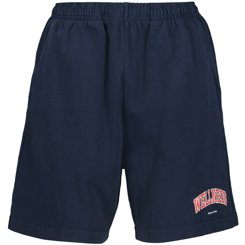 25SS 여성 웰니스 로고 숏팬츠 네이비 SH661NA - Sporty & Rich