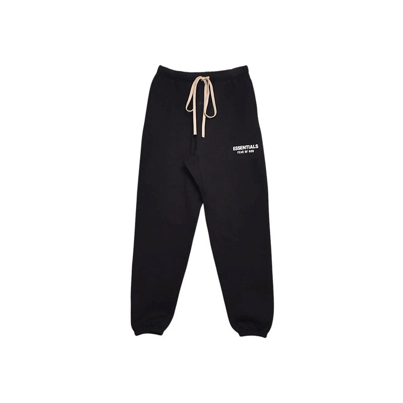 24FW 에센셜 로고 기모 조거팬츠 130HO242020F BLACK - Fear of God