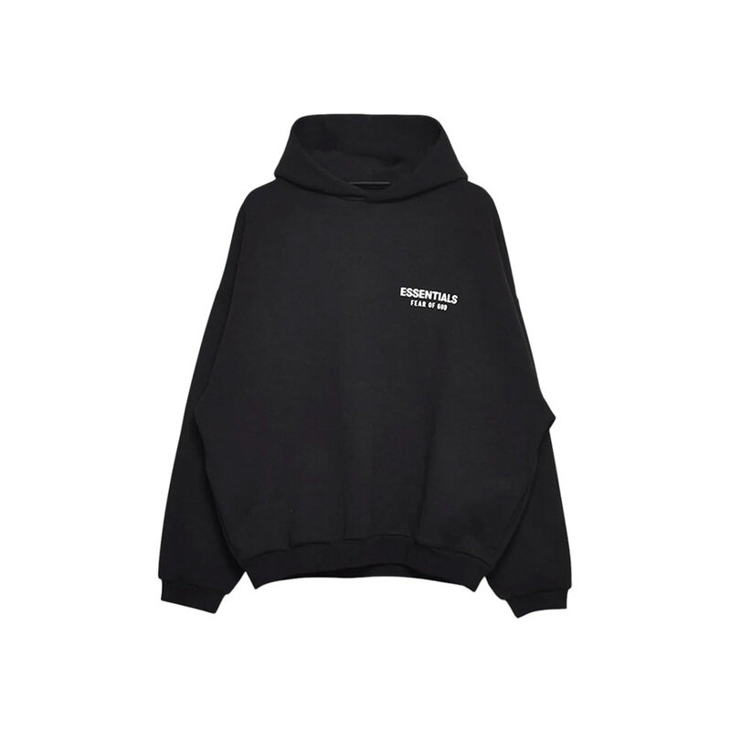 24FW 에센셜 기모 후드티 192HO246250F BLACK - Fear of God