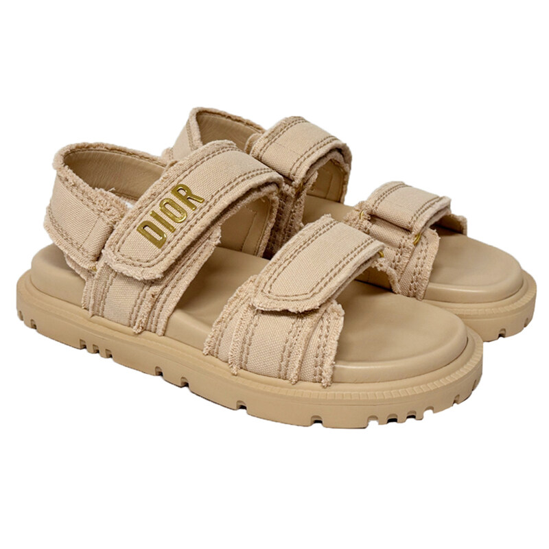 24FW 디올액트 더블 스트랩 코튼 샌들 KCO002CVA 19U - Christian Dior