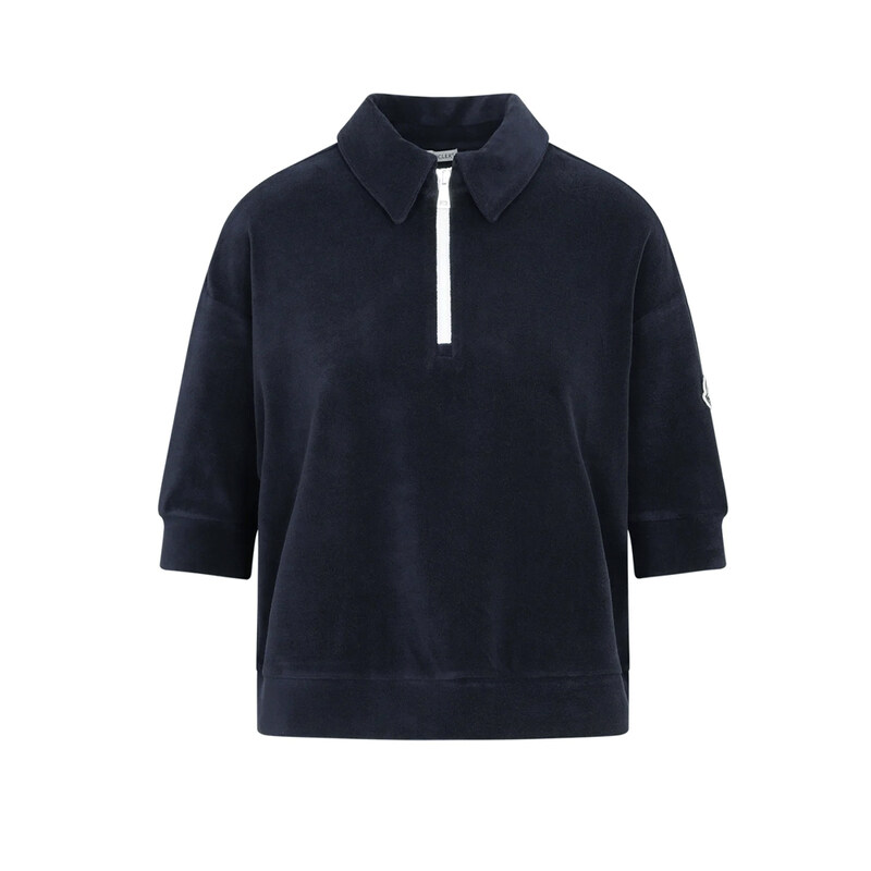24FW 테리 반집업 카라 티셔츠 8A000 06 596LS 778 - Moncler