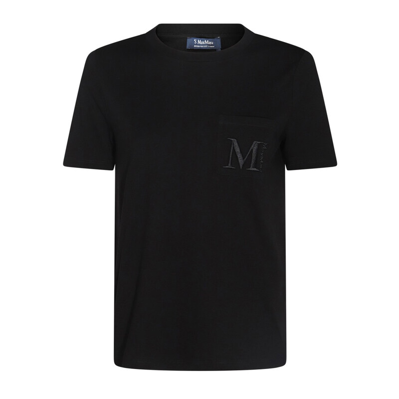 24FW MADERA 포켓 로고 티셔츠 블랙 2429976011 005 - Max Mara