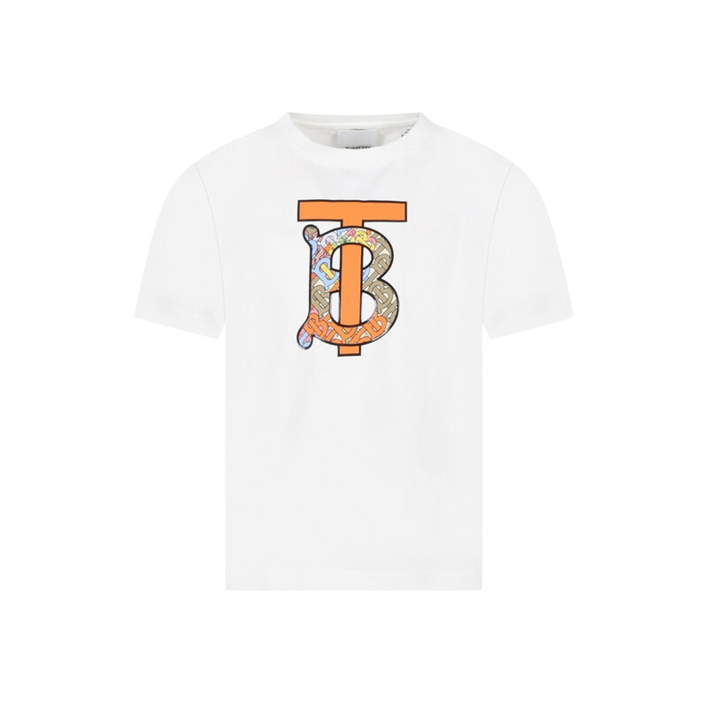 23SS 키즈 여성 TB 로고 티셔츠 화이트 8061416 - Burberry