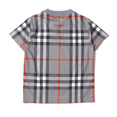 23FW 키즈 여성 체크 브이넥 티셔츠 그레이 8069330 썸네일 2