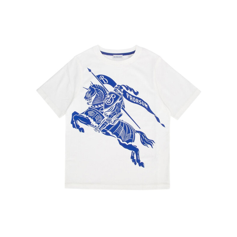 24SS 키즈 여성 기사 로고 티셔츠 화이트 8078326 - Burberry