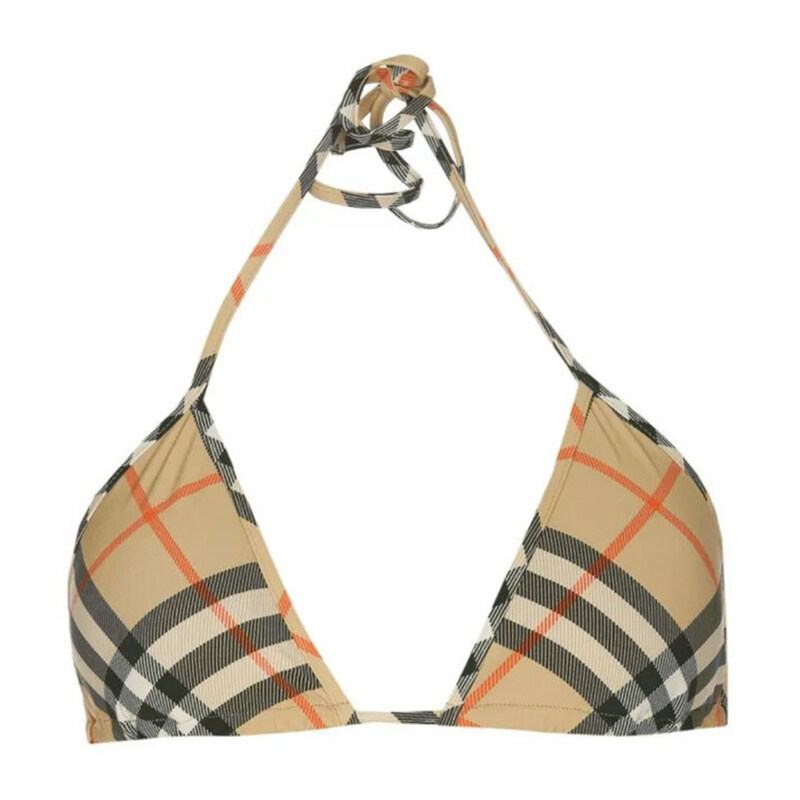 24FW 체크 패턴 스윔 탑 샌드 8087604 - Burberry