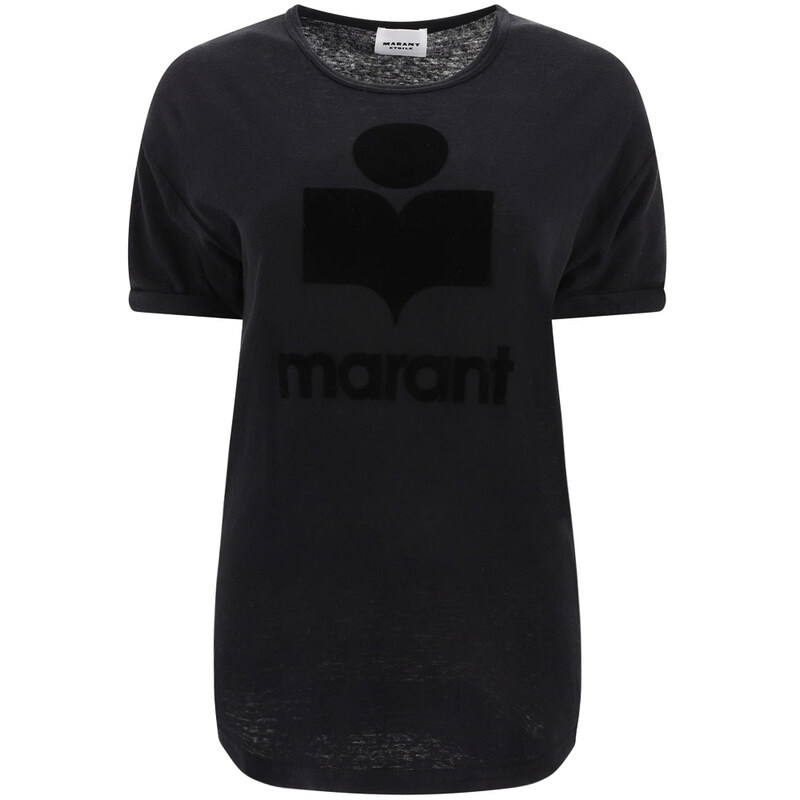 23FW 콜디 KOLDI 린넨 티셔츠 TS0004FA A1N09E 01BK - Isabel Marant