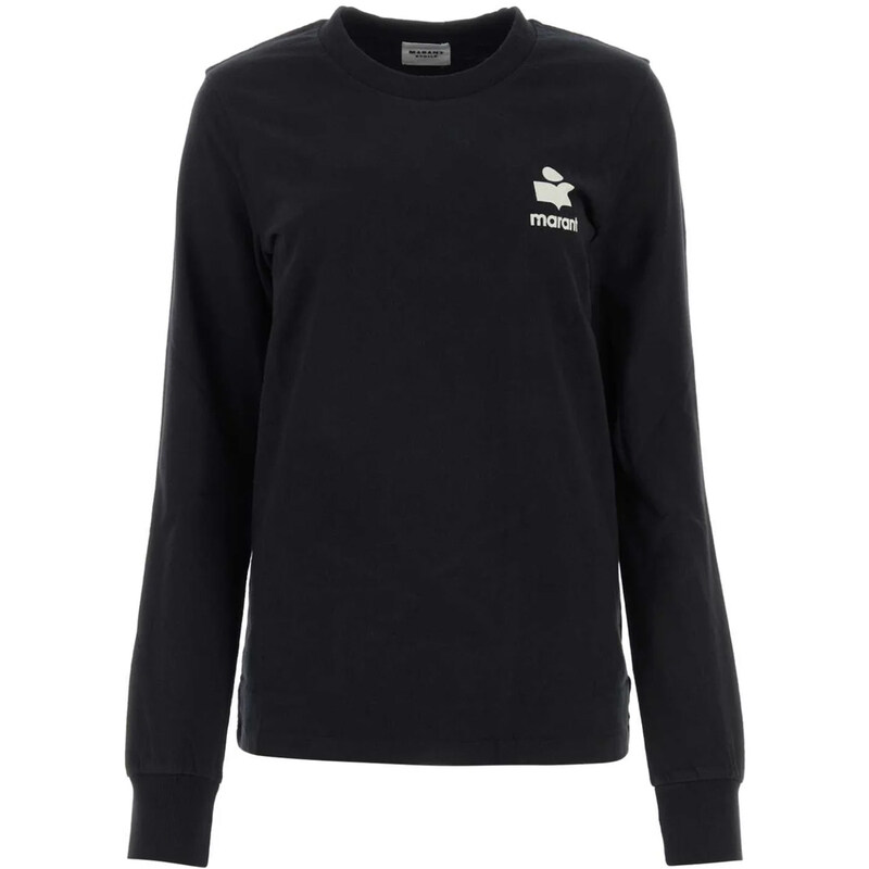 23FW GABBY 로고 프린트 티셔츠 TS0132FA A3N59E 01BK - Isabel Marant