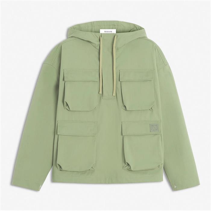 25SS 메종키츠네 후드 어노락 OM02112WW9026 TURF GREEN - Maison Kitsune