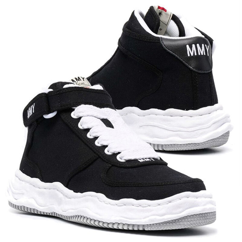 23FW 여성 WAYNE 캔버스 스니커즈 A07FW703 BLACK - Mihara Yasuhiro