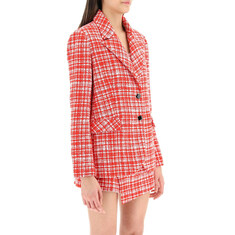22SS 체크 패턴 부클레 블레이저 레드 SS22 089R RED 썸네일 2