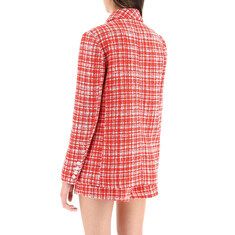 22SS 체크 패턴 부클레 블레이저 레드 SS22 089R RED 썸네일 3