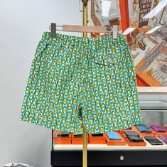 [더럭스] 에르메스 Quadri'H 스윔 트렁크 수영복 그린 L 558101 썸네일 3