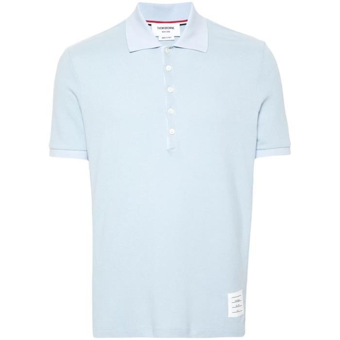[국내발송] 톰브라운 클래식 피케 4바 반팔 폴로 블루 MJP110P 00050 480 - Thom Browne