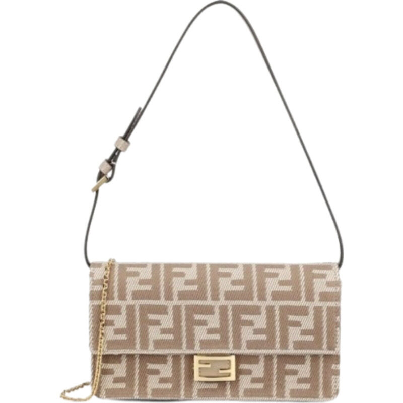 펜디 8M0498 AUNJ F1SNP 바게트 체인 숄더백 베이지 [국내발송] - Fendi
