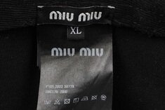 미우미우 로고 볼캡 블랙 M 썸네일 5