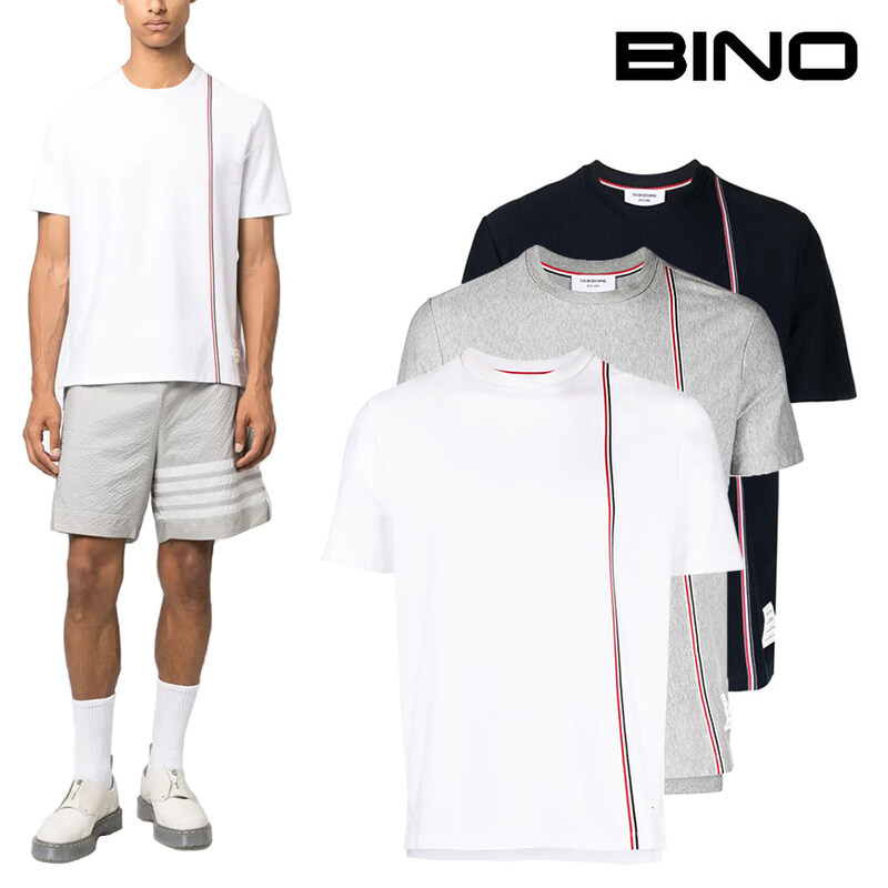 톰 브라운 남성 티셔츠 톰브라운 RWB 스트라이프 반팔 MJS252A - Thom Browne