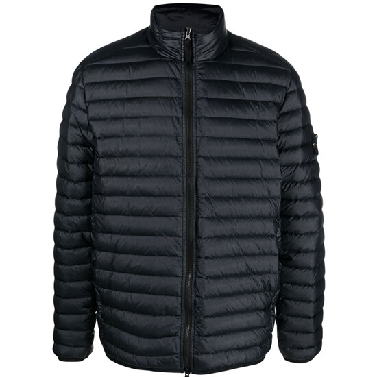 [스톤아일랜드] 23SS 781541524 V0020 와펜패치 룸 우븐 다운 패딩 네이비 남성 자켓 / TJ - Stone Island