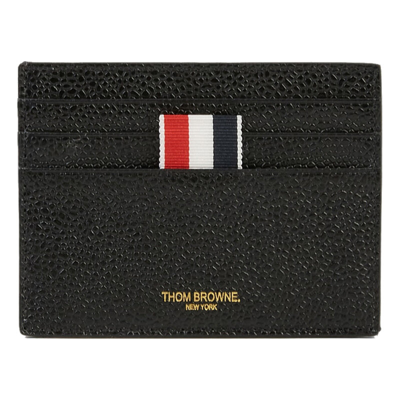 톰브라운 25SS 삼선탭 로고 카드지갑 블랙 MAW165B 05581 001 - Thom Browne