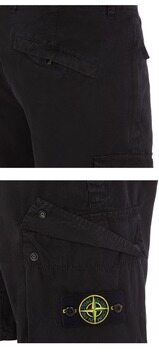 [스톤아일랜드] 23SS 1015L11WA A0129 와펜패치 버뮤다 슬림 숏팬츠 블랙 남성 팬츠 / TTA 썸네일 4