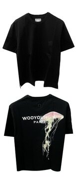 [우영미] 24SS W241TS04708B 야광 젤리피쉬 백로고 반팔티셔츠 블랙 남성티셔츠 / TTA 썸네일 3