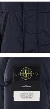 [스톤아일랜드] 23FW 791570323 V0020 와펜패치 가먼트 다이드 크링클랩스 롱 점퍼 네이비 남성 자켓 / TTA 썸네일 4