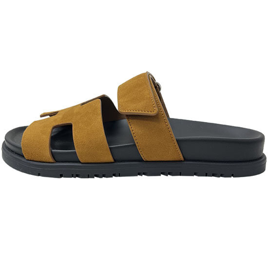 [에르메스] H222297Z A4 시프레 스웨이드 고트스킨 샌들 내츄럴 여성 슈즈 / TEO - Hermes