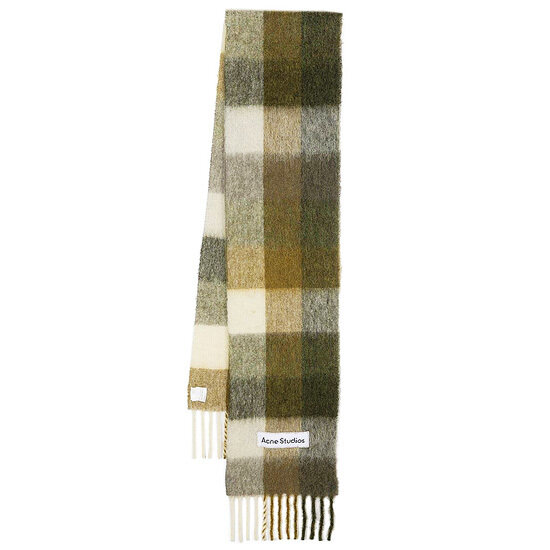 [아크네] CA0084 DID 시그니처 로고 체크 머플러 토프그린블랙 머플러 / TJ - Acne Studios