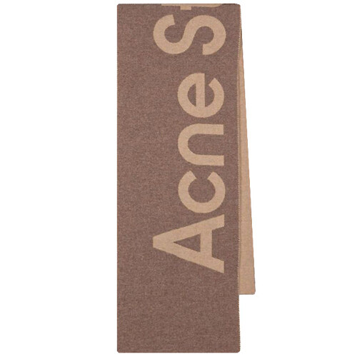 [아크네] CA0154 640 자카드 로고 울 스카프 카멜브라운 스카프 / TJ - Acne Studios