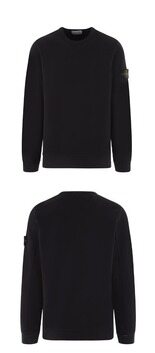 [스톤아일랜드] 23FW 791562420 V0029 와펜패치 브러쉬드 코튼 크루넥 맨투맨 블랙 남성 맨투맨 / TJ 썸네일 3