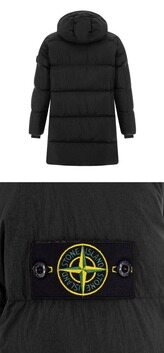 [스톤아일랜드] 23FW 791570323 V0029 와펜패치 가먼트 다이드 크링클랩스 롱 점퍼 블랙 남성 자켓 / TLS 썸네일 4
