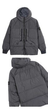 [스톤아일랜드] 23FW 791540723 V0062 와펜패치 가먼트 다이드 크링클랩스 후드 점퍼 카키그레이 남성 자켓 / TJ 썸네일 3